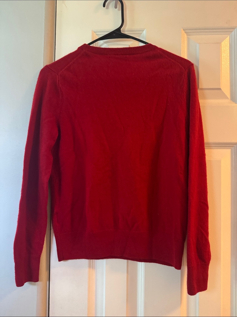 Quince Red Mongolian Cashmere Crewneck Sweater - Picture 3 of 5